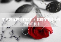 手机怎样连接打印机（怎样在手机上连接打印机）