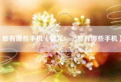 都有哪些手机（骁龙8gen3都有哪些手机）