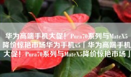 华为高端手机大促！Pura70系列与MateX5降价惊艳市场华为手机x5「华为高端手机大促！Pura70系列与MateX5降价惊艳市场」