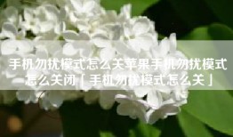 手机勿扰模式怎么关苹果手机勿扰模式怎么关闭「手机勿扰模式怎么关」