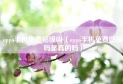 oppo手机免费贴膜吗（oppo手机免费贴膜吗是真的吗）