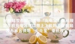 民航局发布旅客携带“充电宝”乘机规定手机充电器可以带上飞机吗「民航局发布旅客携带“充电宝”乘机规定」