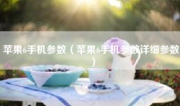 苹果6手机参数（苹果6手机参数详细参数）