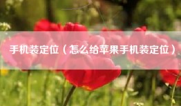 手机装定位（怎么给苹果手机装定位）