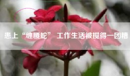 患上“缠腰蛇” 工作生活被搅得一团糟
