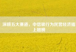 深耕五大赛道，中信银行为民营经济插上翅膀