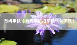 有线手机（有线手机打印机软件下载）