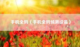 手机全码（手机全码侦测设备）