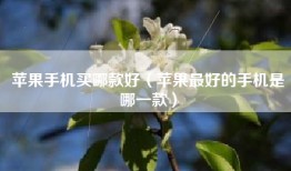 苹果手机买哪款好（苹果最好的手机是哪一款）