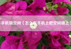 手机锁空间（怎么在手机上把空间锁上）