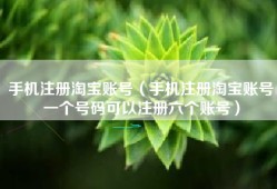 手机注册淘宝账号（手机注册淘宝账号一个号码可以注册六个账号）