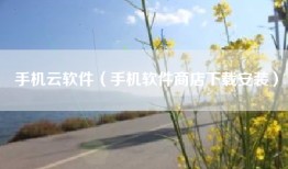 手机云软件（手机软件商店下载安装）