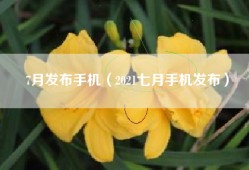 7月发布手机（2021七月手机发布）