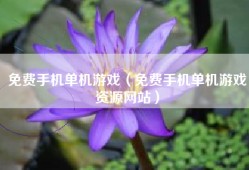 免费手机单机游戏（免费手机单机游戏资源网站）