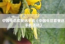 中国电信套餐送手机（中国电信套餐送手机活动）