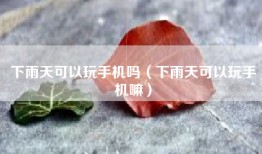 下雨天可以玩手机吗（下雨天可以玩手机嘛）