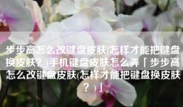 步步高怎么改键盘皮肤(怎样才能把键盘换皮肤？)手机键盘皮肤怎么弄「步步高怎么改键盘皮肤(怎样才能把键盘换皮肤？)」
