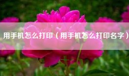 用手机怎么打印（用手机怎么打印名字）