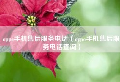 oppo手机售后服务电话（oppo手机售后服务电话查询）