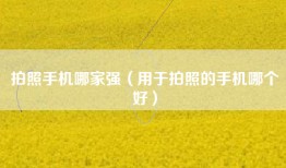 拍照手机哪家强（用于拍照的手机哪个好）