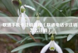联通手机卡注销流程（联通电话卡注销怎么注销）
