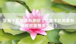 苹果手机屏幕有条纹（苹果手机屏幕有条纹修需要多少钱）