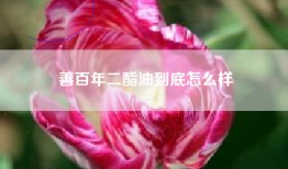善百年二酯油到底怎么样