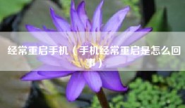 经常重启手机（手机经常重启是怎么回事）