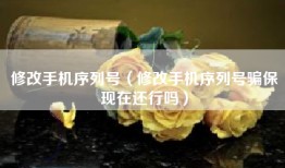 修改手机序列号（修改手机序列号骗保现在还行吗）