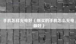 手机怎样充电好（刚买的手机怎么充电最好）