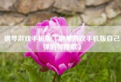 钢琴游戏手机版（钢琴游戏手机版自己弹的可搜歌）