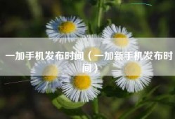 一加手机发布时间（一加新手机发布时间）