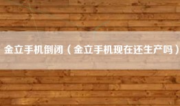 金立手机倒闭（金立手机现在还生产吗）