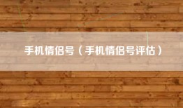 手机情侣号（手机情侣号评估）