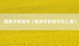 酷派手机型号（酷派手机型号怎么看）