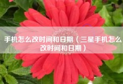 手机怎么改时间和日期（三星手机怎么改时间和日期）