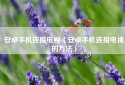 安卓手机连接电视（安卓手机连接电视的方法）