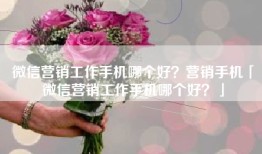 微信营销工作手机哪个好？营销手机「微信营销工作手机哪个好？」