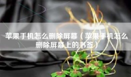 苹果手机怎么删除屏幕（苹果手机怎么删除屏幕上的书签）