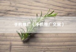 手机推广（手机推广文案）