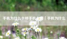 手机为什么卡顿手机卡顿「手机为什么卡顿」