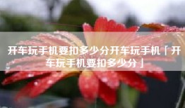 开车玩手机要扣多少分开车玩手机「开车玩手机要扣多少分」