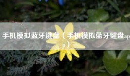 手机模拟蓝牙键盘（手机模拟蓝牙键盘app）
