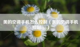 美的空调手机怎么控制（美的空调手机控制app）