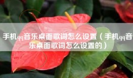 手机qq音乐桌面歌词怎么设置（手机qq音乐桌面歌词怎么设置的）