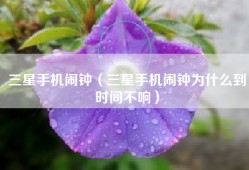三星手机闹钟（三星手机闹钟为什么到时间不响）