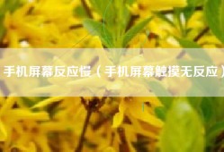 手机屏幕反应慢（手机屏幕触摸无反应）