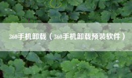 360手机卸载（360手机卸载预装软件）