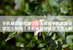 手机桌面被锁定了怎么解锁手机桌面锁定怎么解除「手机桌面被锁定了怎么解锁」