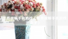 免费破解手机游戏（免费破解手机游戏盒子）